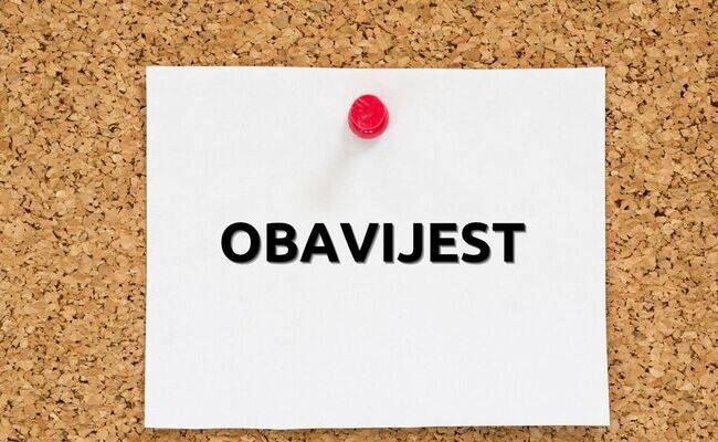 OBAVIJESTI - vikendaši 
